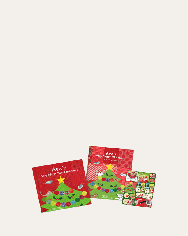 My Very Merry Christmas Personalized Book, Coloring Book & Sticker Gift Set